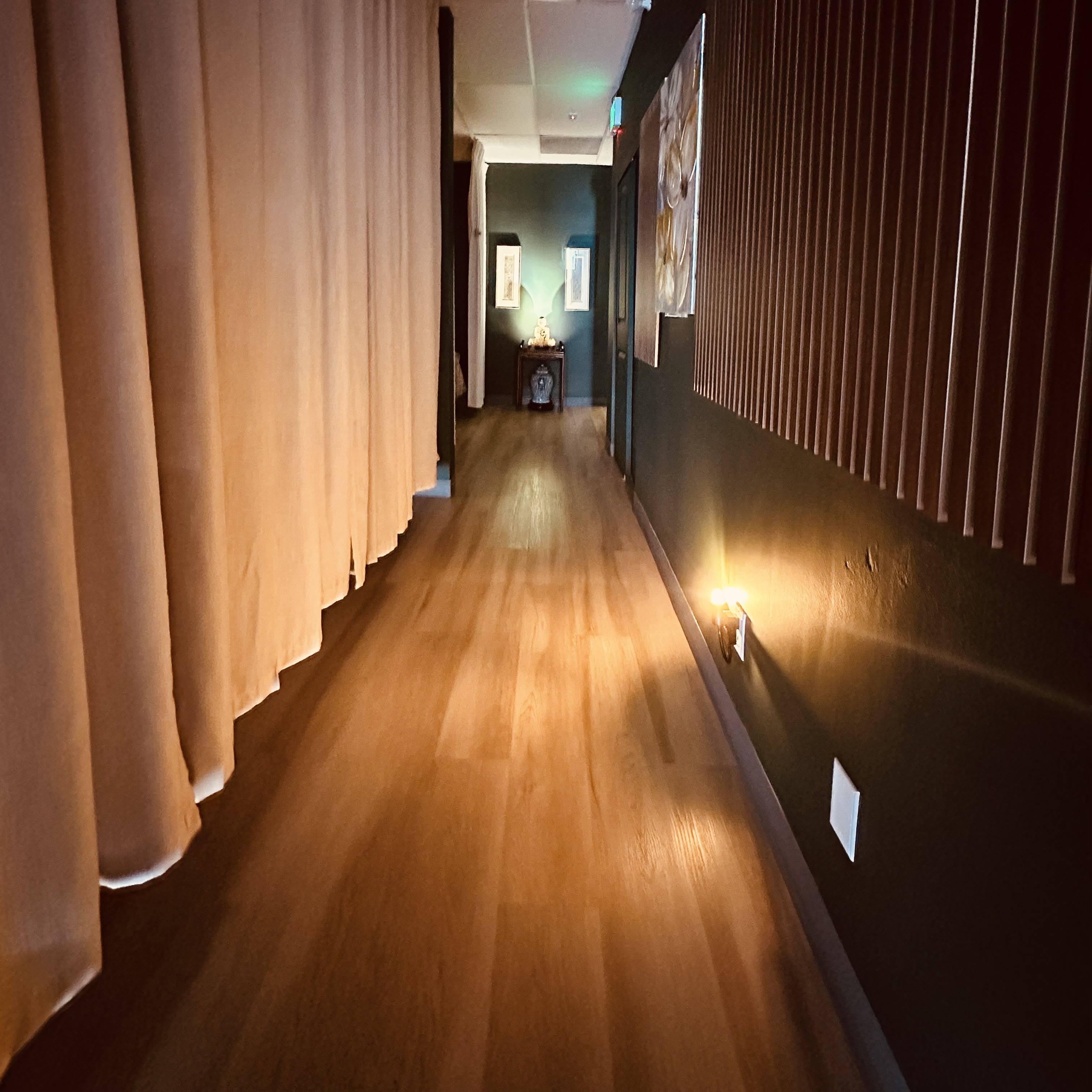 Warm hallway at Ace Massage